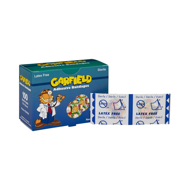 Adhesive Spot Bandage ASO Plastic Kid Design (Garfield) 7/8 Inch Diameter Sterile 