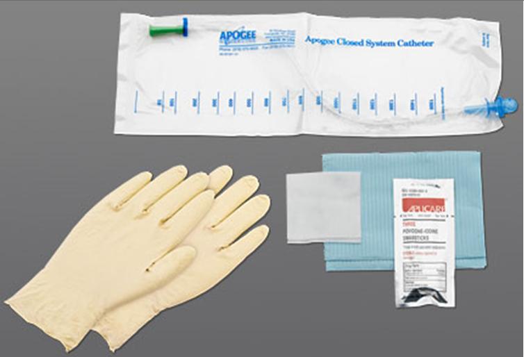 Intermittent Catheter Tray Apogee Straight Tip 14 Fr. Without Balloon (Case of 100)