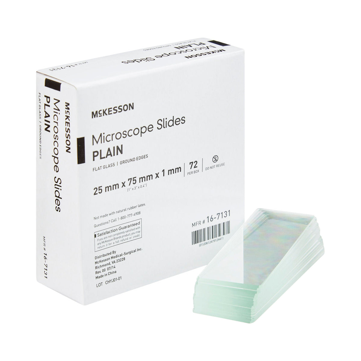 McKesson Plain Microscope Slide, 1 x 3 Inch (Case of 1440)