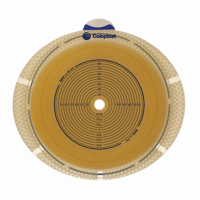 Coloplast SenSura Flex Flat Ostomy Barrier, Trim to Fit 10 – 33 mm Stoma Opening, Green (10/BX) 