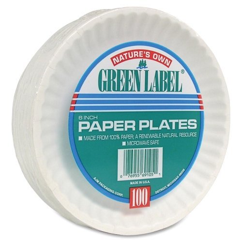Essendant Co/United Stationers Green Label Nature's Own Plate (10/CS)