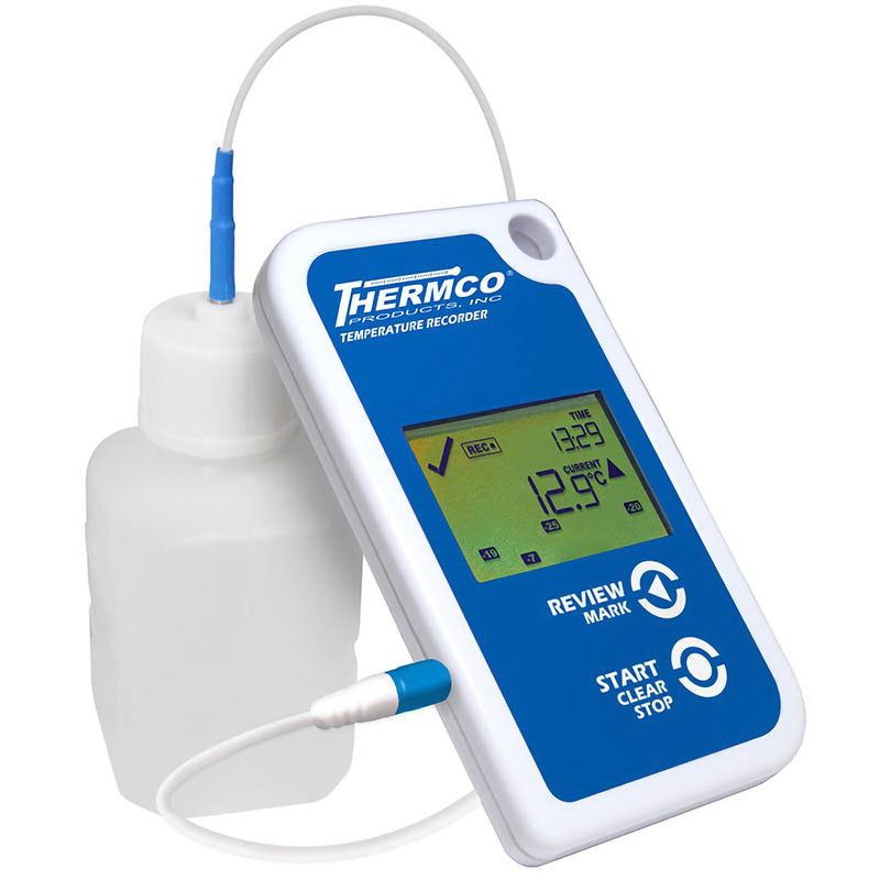 Refrigerator / Freezer Vaccine Data Logger with Alarm Kit LogTag TRED30-16R Fahrenheit / Celsius -40° to 210°F (-40° to 99°C) External Bottle Probe Wall Mount Battery Operated (Each)