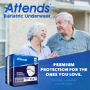 Attends Bariatric Ultimate Absorbent Underwear, 3X-Large (Case of 40)