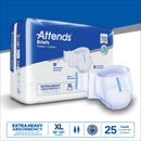 Attends Extra Heavy Absorbency Briefs, X-Large (Case of 100)