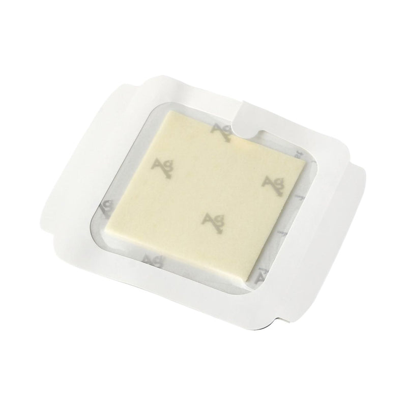Medline Silver Foam Dressing Optifoam Ag+ 4 X 4 Inch Square Sterile (MSC9604 / CS)