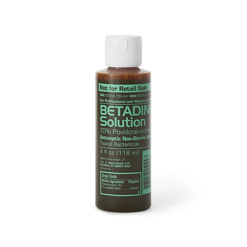 Emerson Healthcare Skin Prep Solution Betadine 4 oz. Bottle 10% Strength Povidone-Iodine NonSterile (36/CS) 