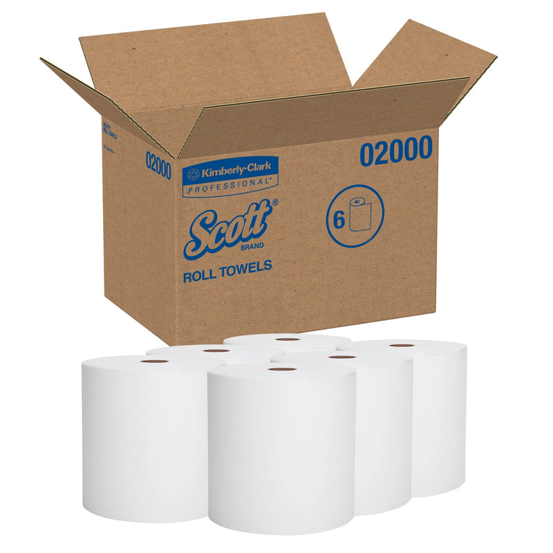 Kimberly Clark Scott Paper Towels, Hardwound, Continuous Roll, 8" x 950' (6/CS) 
