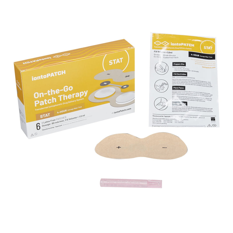 Iontophoresis Patch IontoPatch STAT 1.2 to 1.6 cc Fill Volume 6/Pk 