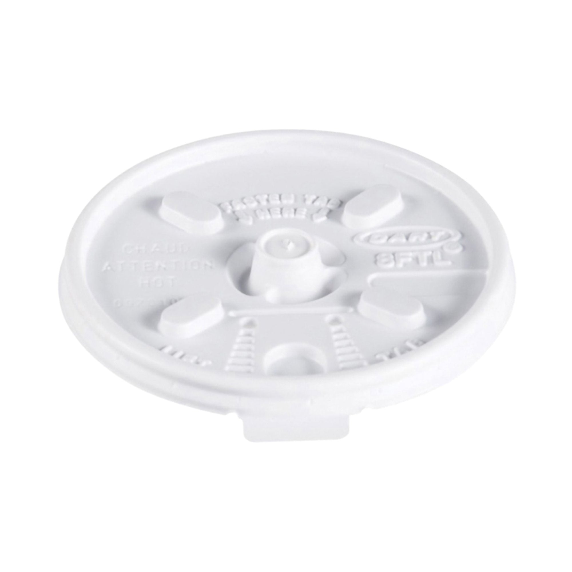 Drinking Cup Lid Dart For 8J8, 8KY8, 10FJ8, 8X8, 3.5B White Plastic Disposable 