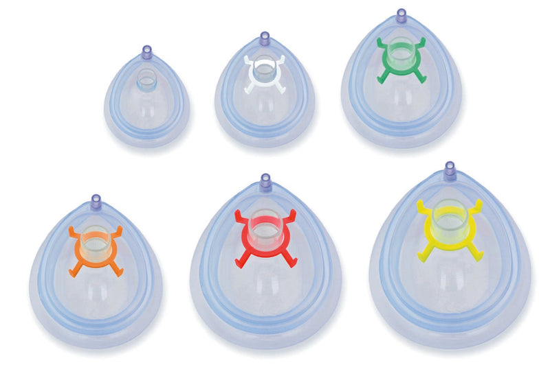Anesthesia Mask Venticaire Tail Valve Style Adult Size 5 Hook Ring 