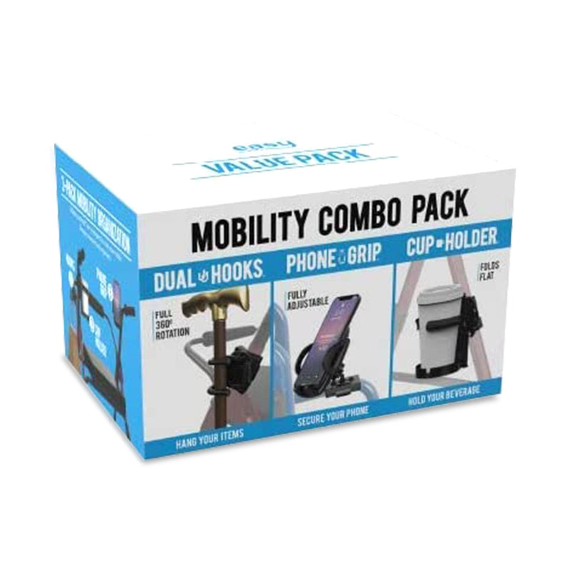 Easy To Use Products LLC Mobility Aid Combo Pack, Cup Holder, Phone Grip, Bag Hooks (16/CS) 