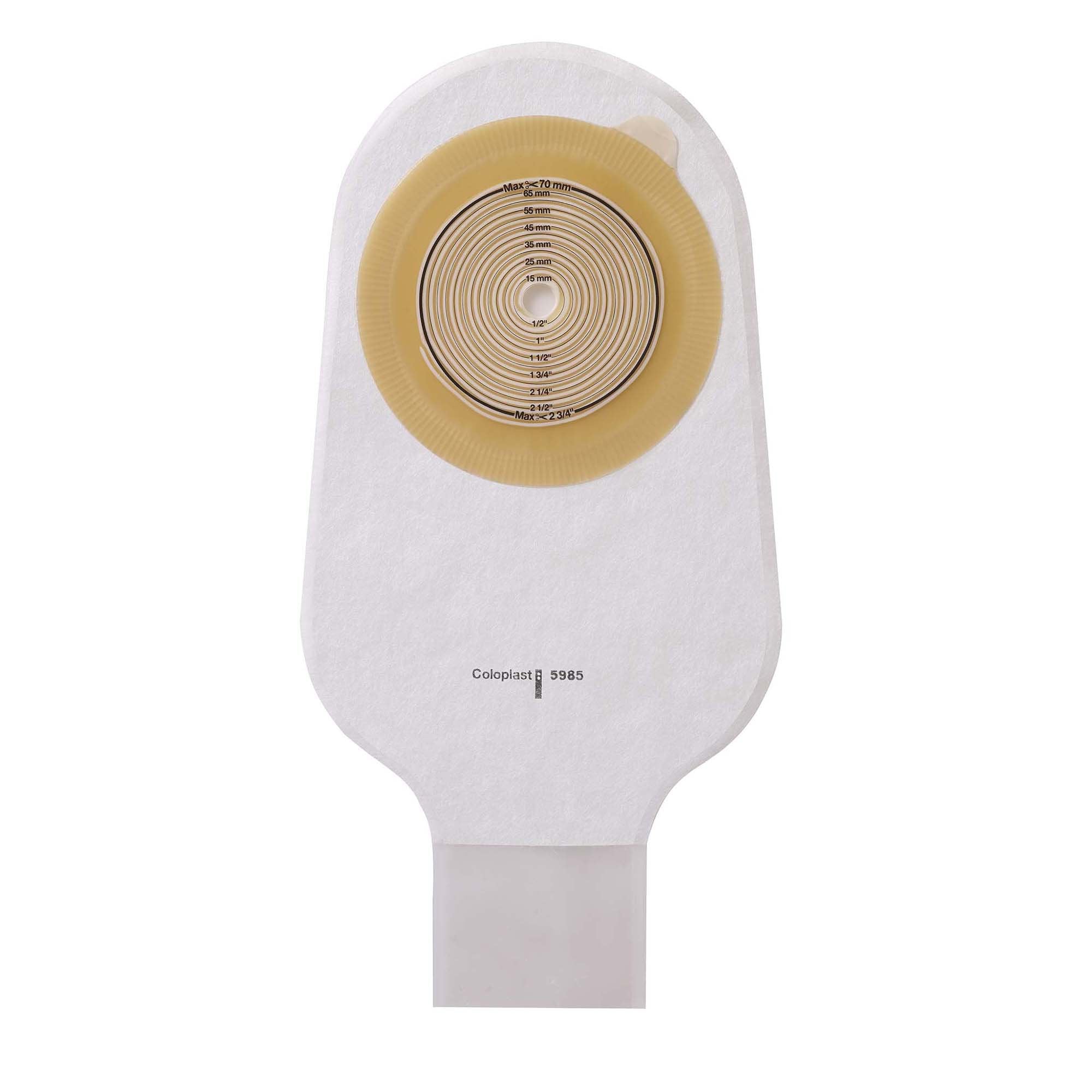 Coloplast Assura Flat One-Piece Transparent Ostomy Pouch, Cut to Fit Stomas 10 – 70 mm (10/BX) 