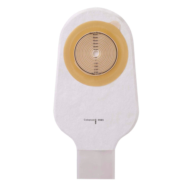 Assura Flat One-Piece Transparent Ostomy Pouch, Cut to Fit Stomas 10 – 70 mm (Box of 10)