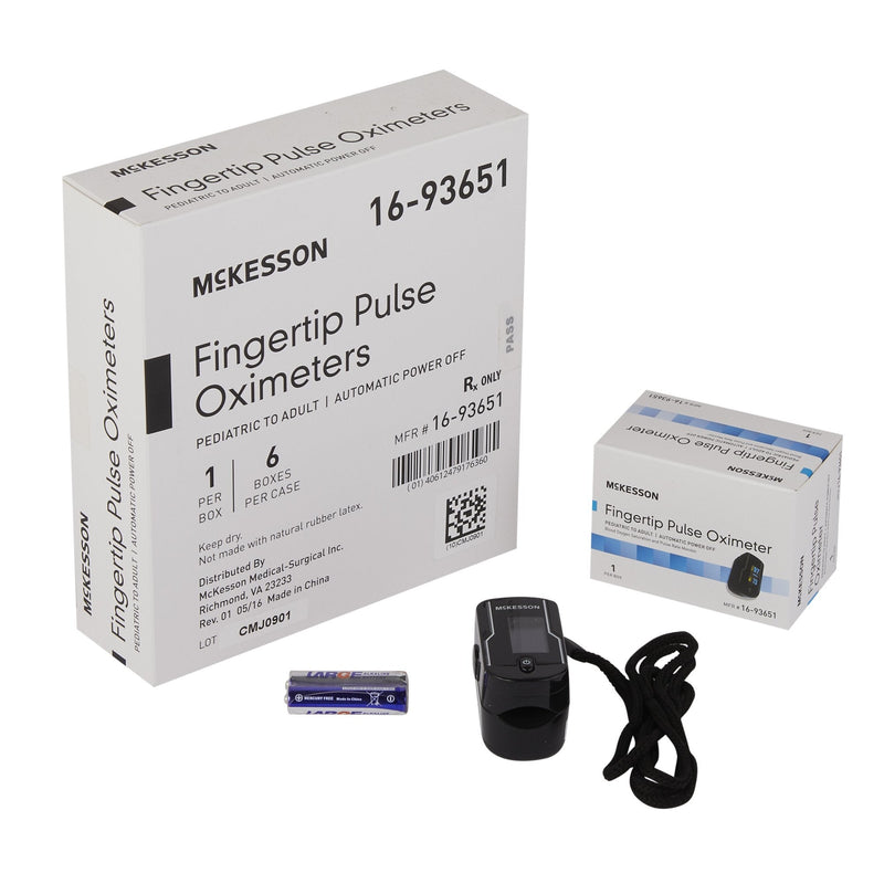 Fingertip Pulse Oximeter McKesson Adult Battery Operated OLED Display 