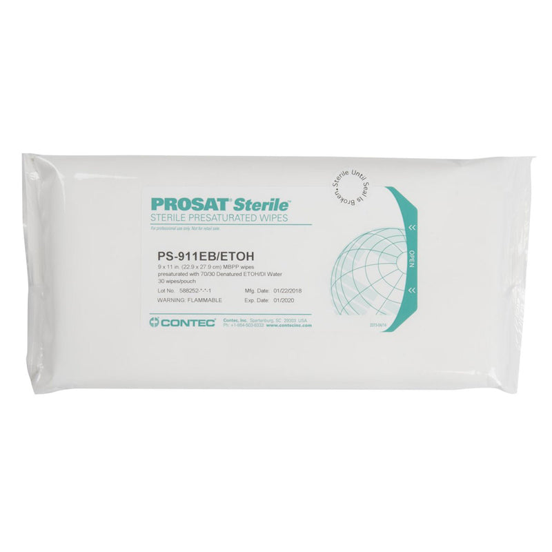 Prosat Sterile Presaturated Wipes, 9 x 11 Inch (Case of 1440)