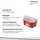 McKesson Prevent Multi-purpose Sharps Container, 1 Gallon, 10 x 5 x 7 Inch (Case of 24)