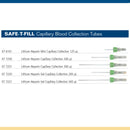 Safe-T-Fill Capillary Blood Collection Tube, 125 µL, 1.1 mm Diameter (500/CS)