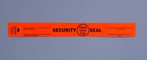 Tamper Evident Seal Red 3/4 X 6-3/5 Inch (Pack of 100)