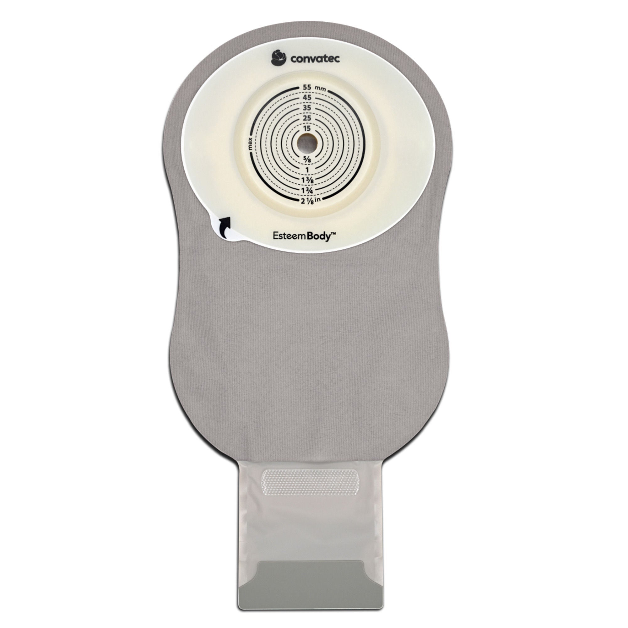 Ostomy Pouch Esteem Body One-Piece System 11 Inch Length Convex, Trim To Fit 10 to 35 mm Stoma Drainable (10/BX) 