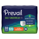 First Quality Products LLC Prevail Daily Underwear Extra Absorbent Underwear, Small (Youth) (88/CS) 