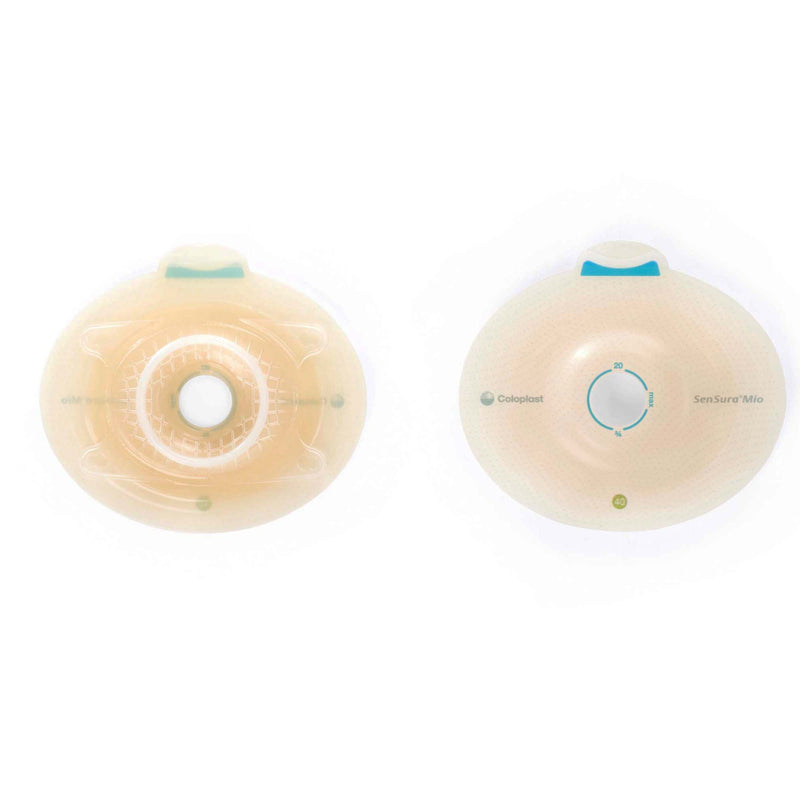 Coloplast SenSura Mio Click Convex Light Ostomy Barrier, 18 mm Stoma Opening, Green Match (5/BX) 