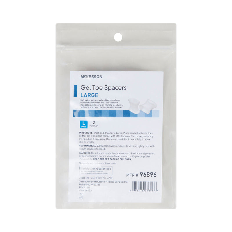 McKesson Gel Toe Spacers, Large (Pack of 2)