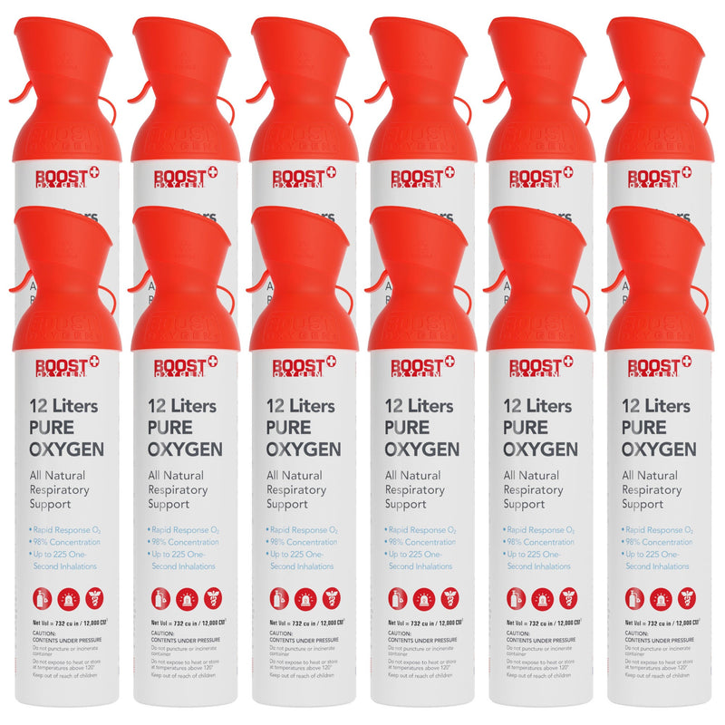 Boost Oxygen Rapid Response Supplemental Oxygen, 12-liter Canister (Case of 12)