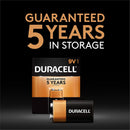 Alkaline Battery Duracell Coppertop 9V Cell 9 Volt Disposable 1 Pack (Each)