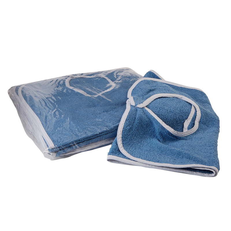 Beck's Classic Terry Adult Bib, Blue (Case of 72)