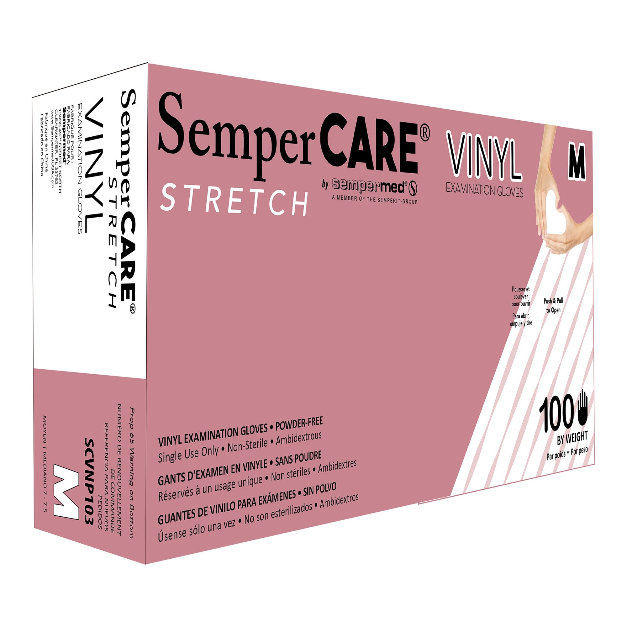 Harps USA Inc SemperCare Vinyl Exam Glove, Medium, Ivory (1000/CS) 