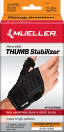 Thumb Stabilizer Mueller Sport Care Adult One Size Fits Most D-Ring / Hook and Loop Strap Closure Left Hand Black (Each) 