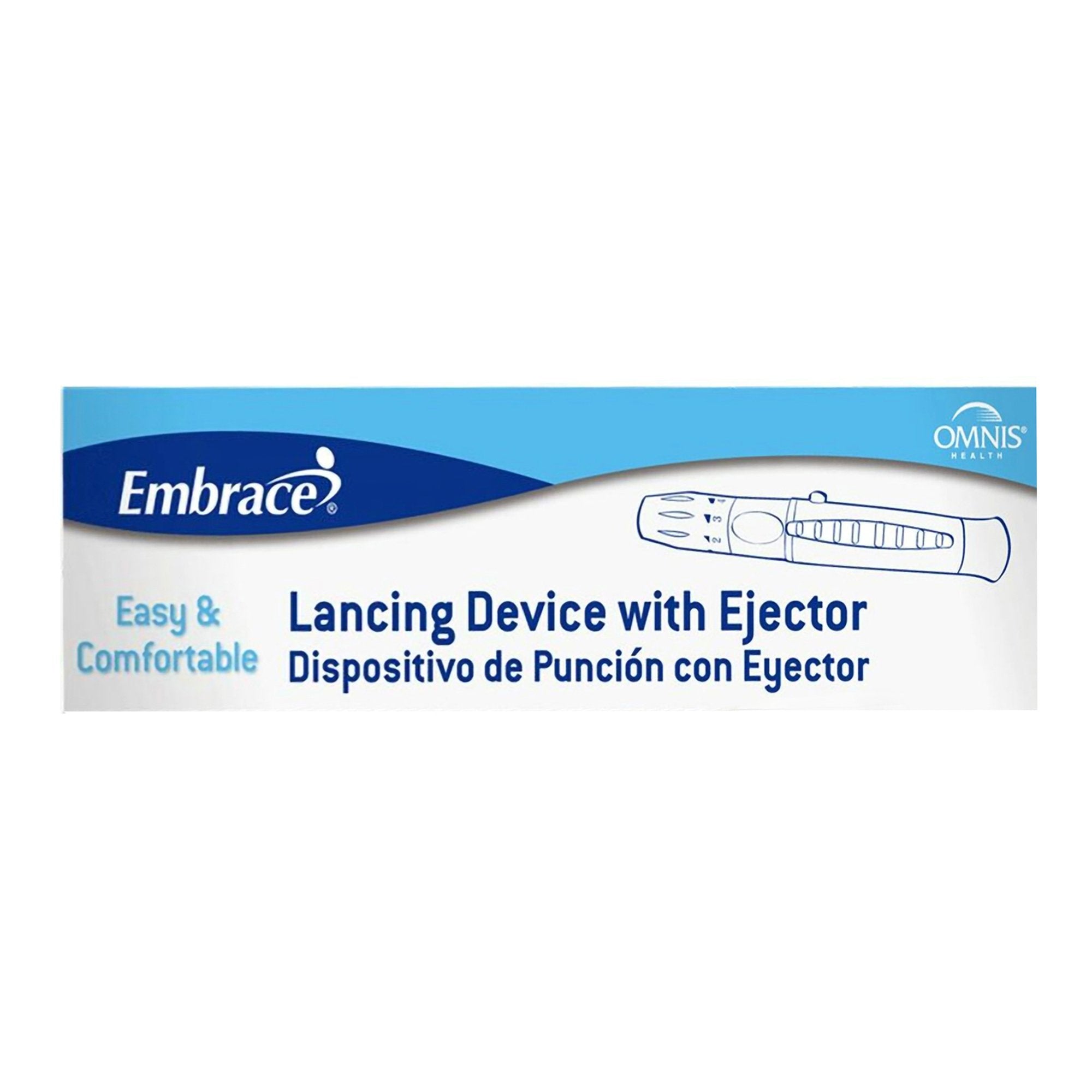 Omnis Health Embrace Lancing Device with Ejector 