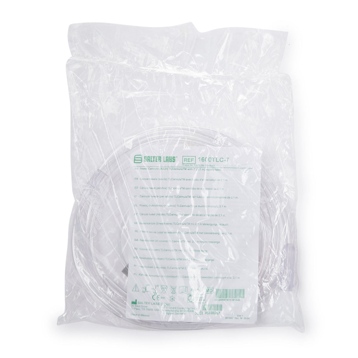 Salter-Style TLCannula Nasal Cannula with Ear Cushions (Case of 25)