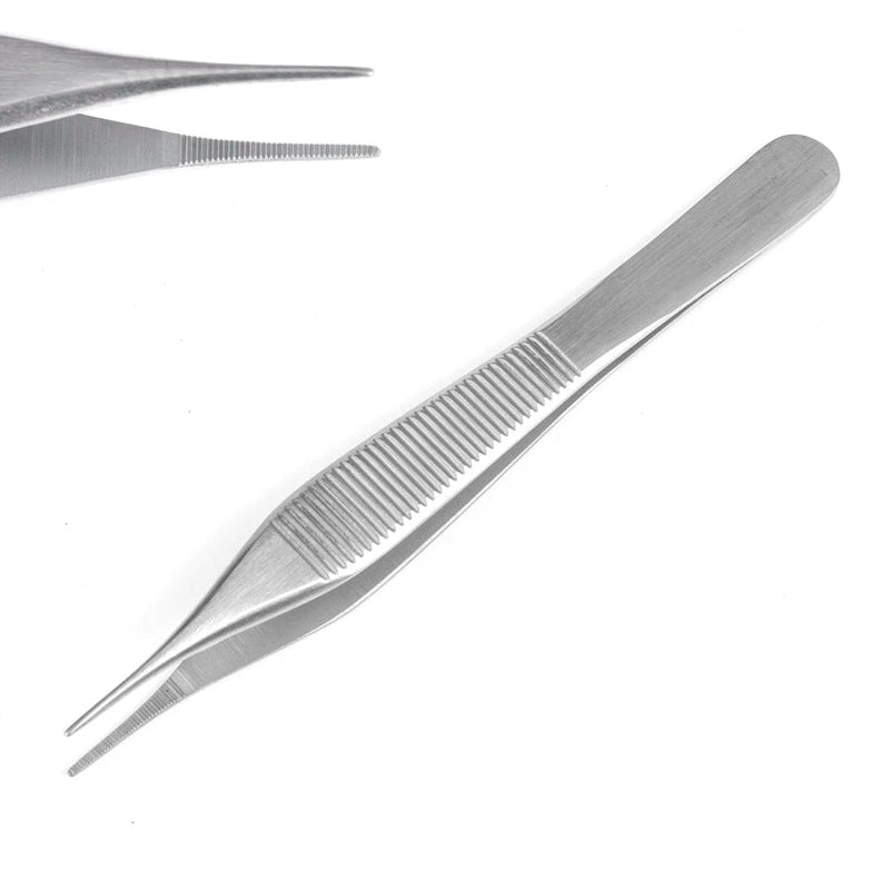 Econo Adson Dressing Forceps - 4-3/4", Straight, Serrated, Disposable, BX 12 - 21-771 
