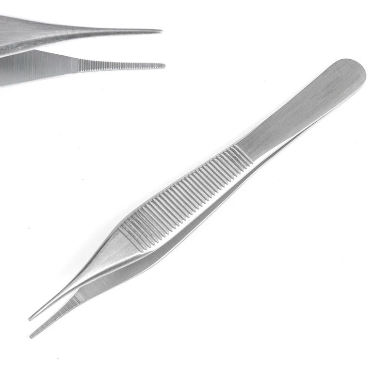 Econo Adson Dressing Forceps - 4-3/4", Straight, Serrated, Disposable, BX 12 - 21-771