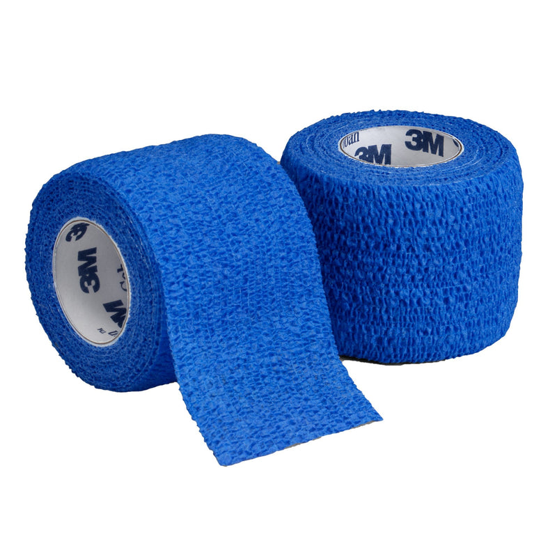 Solventum Corporation 3M Coban Self-adherent Closure Cohesive Bandage, 3 Inch x 5 Yard, Blue (24/CS) 