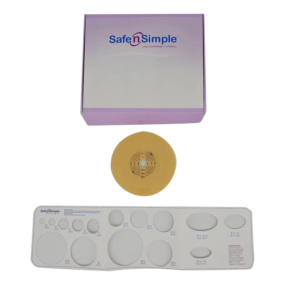 Ostomy Barrier Trim to Fit, Extended Wear Without Tape 57 mm Flange Red Code System Hydrocolloid Up to 1-3/4 Inch Opening 4 X 4 Inch (Case of 40)