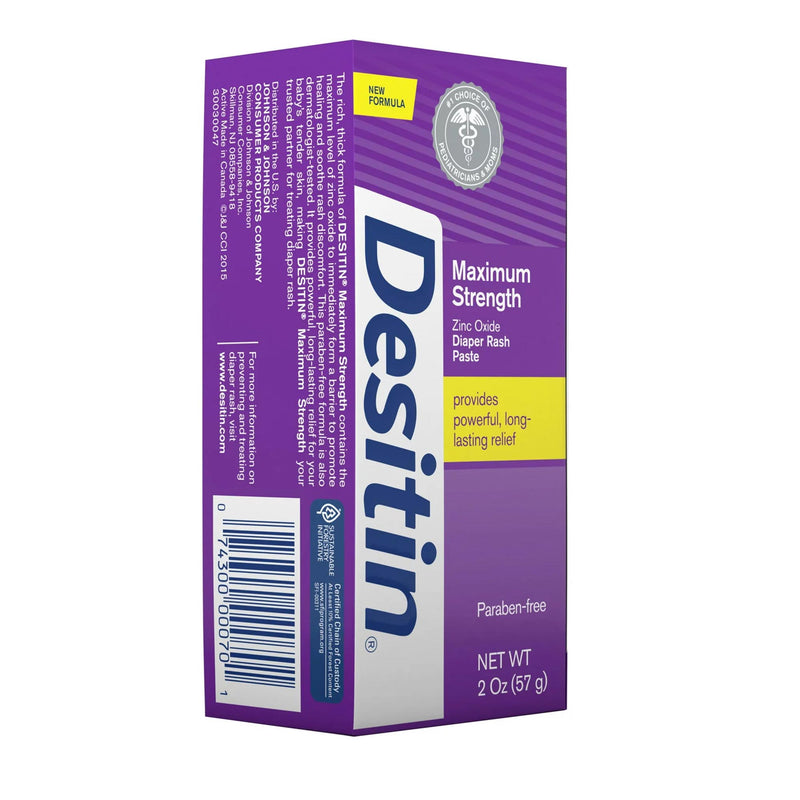 Desitin 40% Zinc Oxide Diaper Rash Ointment Maximum Strength Paste, 2 oz. Tube (Each)