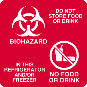 United Ad Label "Do Not Store Food or Drink in This Refrigerator and/or Freezer" Magnetic Sign 