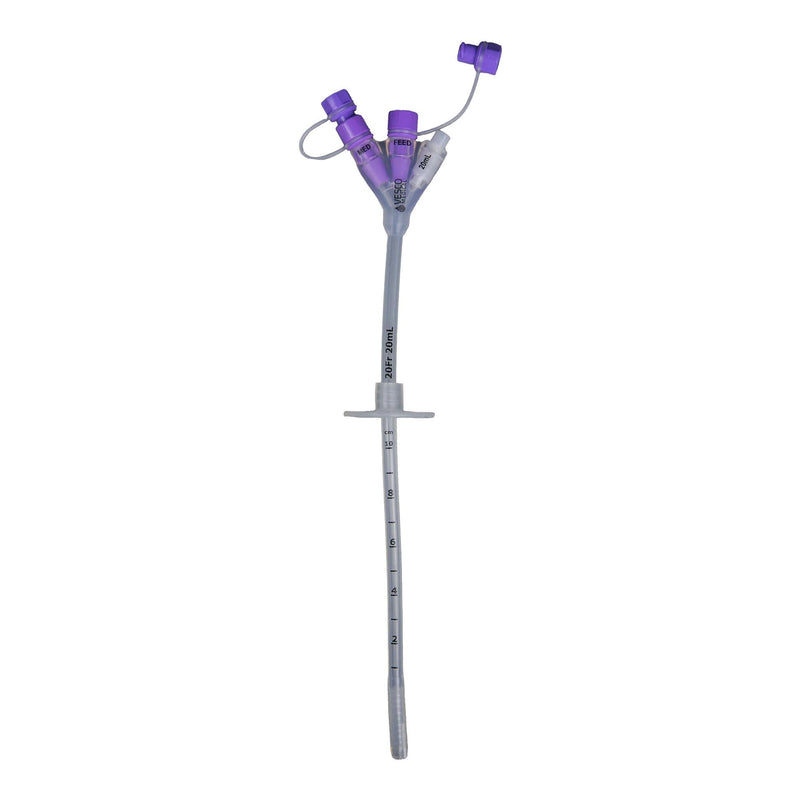 Vesco Medical Gastrostomy Feeding Tube, 20 Fr. (Case of 5)