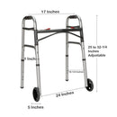 McKesson Brand McKesson Aluminum Folding Walker, 25 – 32¼ Inch Height 