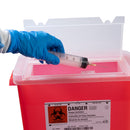 Bemis Healthcare Bemis Sentinel Sharps Container, 3 Gallon, 13-1/2 x 13-7/8 x 6-7/8 Inch (12/CS) 