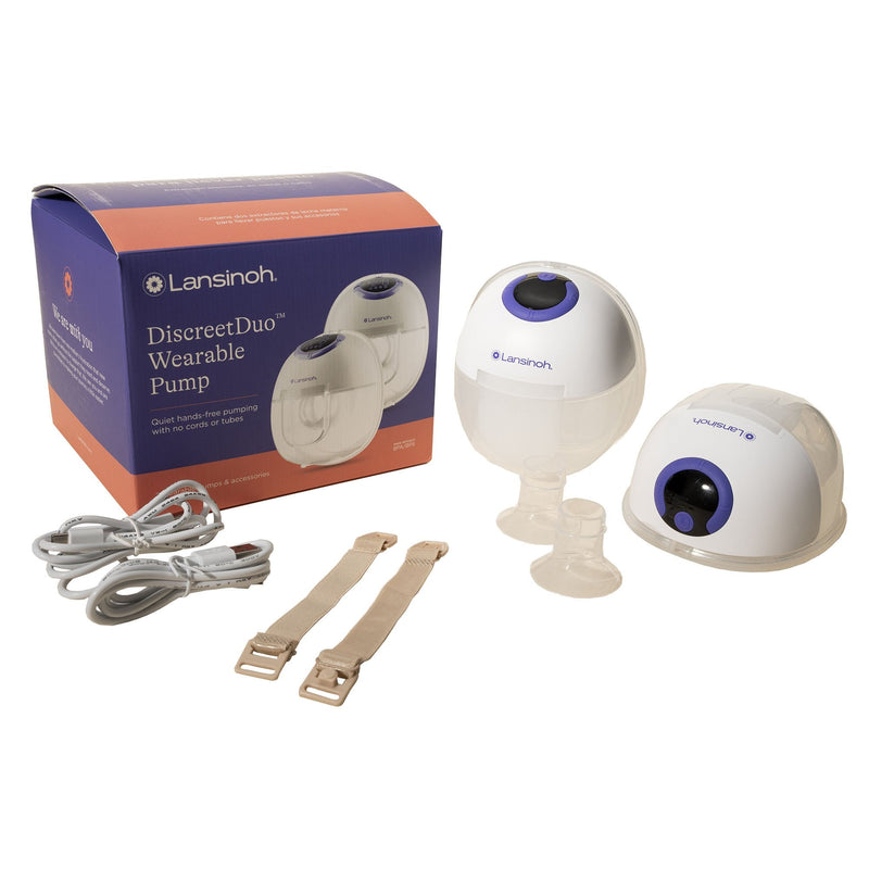 Emerson Healthcare Lansinoh DiscreetDuo Wearable Breast Pump for Quiet Hands-Free Pumping (8/CS) 