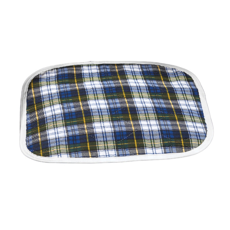 CareFor Deluxe Green Plaid Reusable Chair Pad, 18 x 18 Inch (Each)