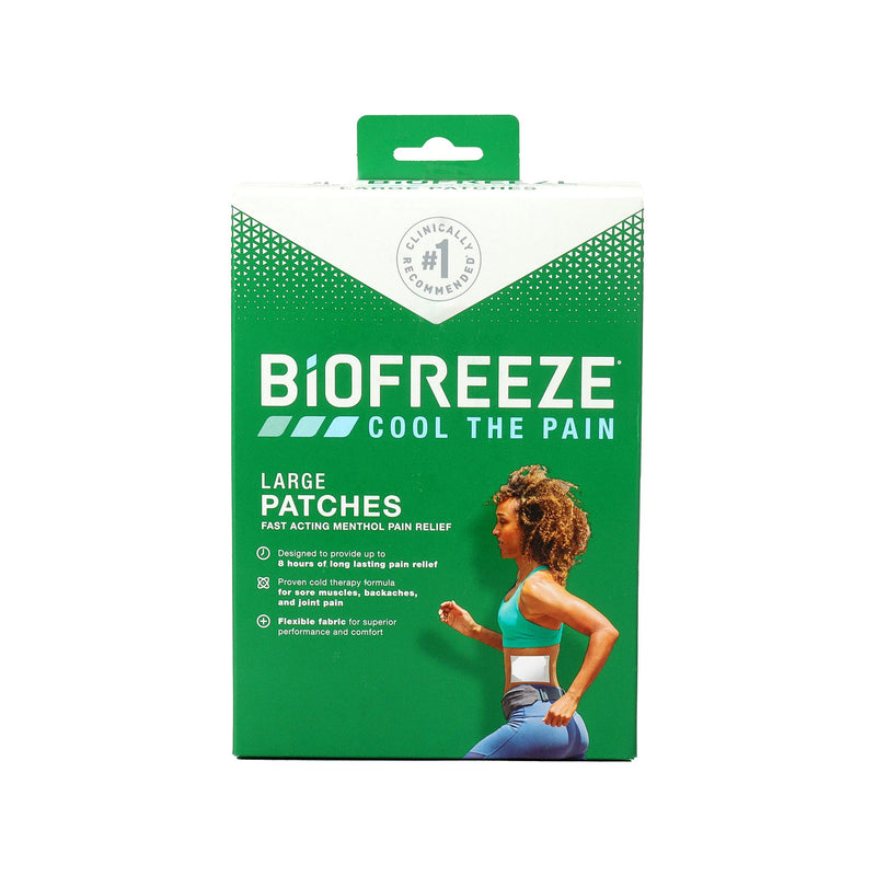 Biofreeze 5% Menthol Pain Relieving Patch, Five 14 x 10 centimeter Patches (24/CS)