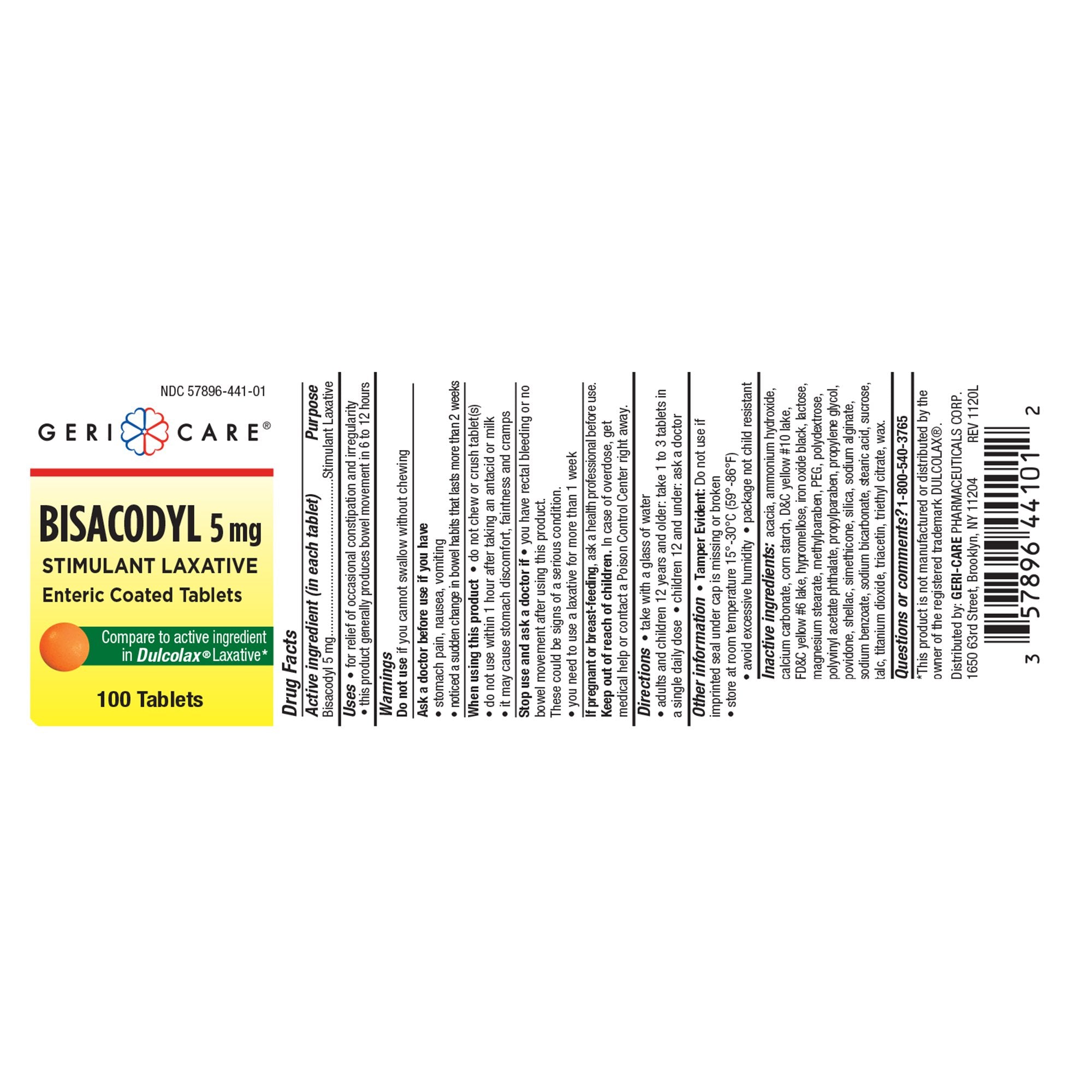 Geri-Care Geri-Care Bisacodyl Stimulant Laxative (12/CS) 