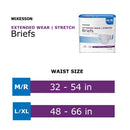 McKesson Extended Wear Maximum Absorbency Incontinence Brief, Medium (Case of 56)