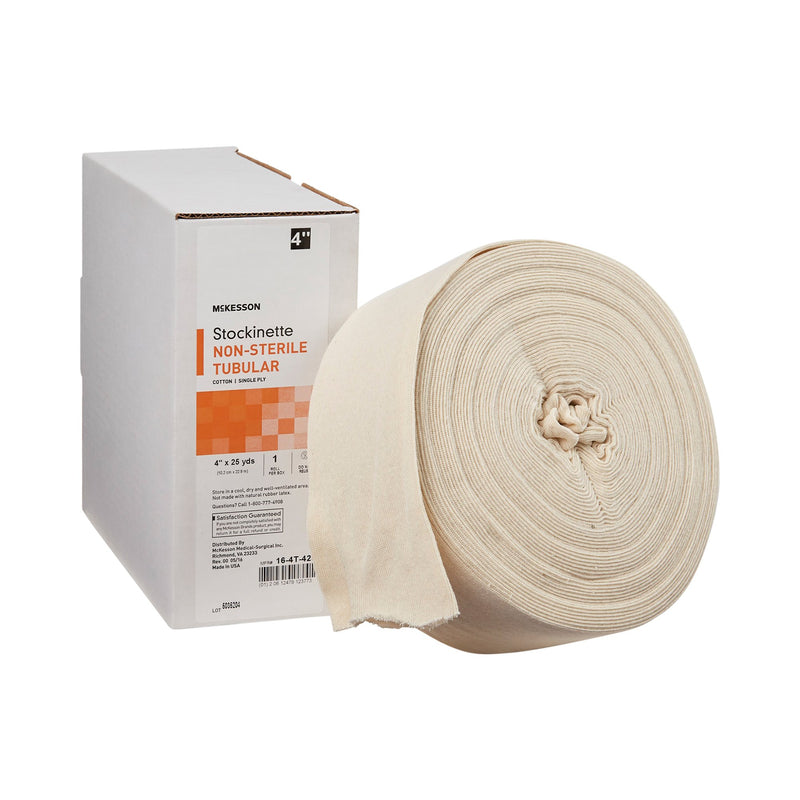 McKesson Beige Cotton Tubular Stockinette, 4 Inch x 25 Yard (Case of 10 Rolls)