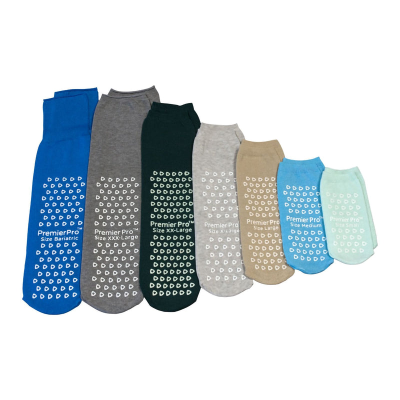 S2S Global Slipper Socks PremierPro Unisex Adult 2X-Large Double Tread Single Patient Use Light Green (48/CS) 