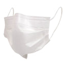 McKesson Procedure Mask, Pleated with Earloops, One Size Fits Most, White (Case of 500)
